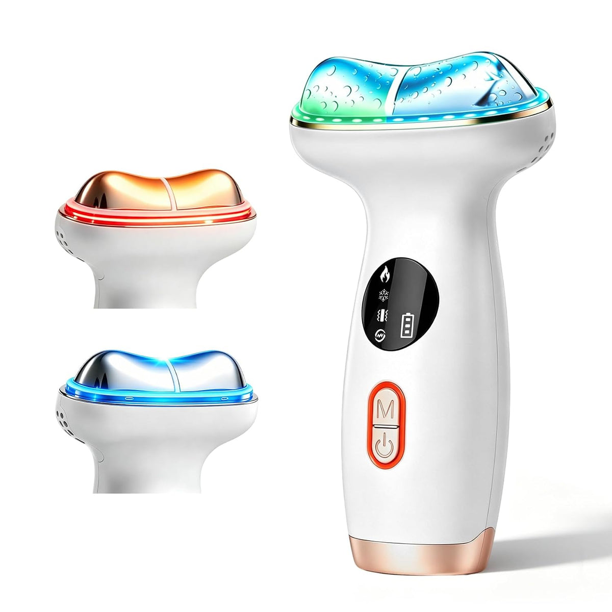 YueLi Dispositivo facial de microcorriente con luz roja, masajeador...