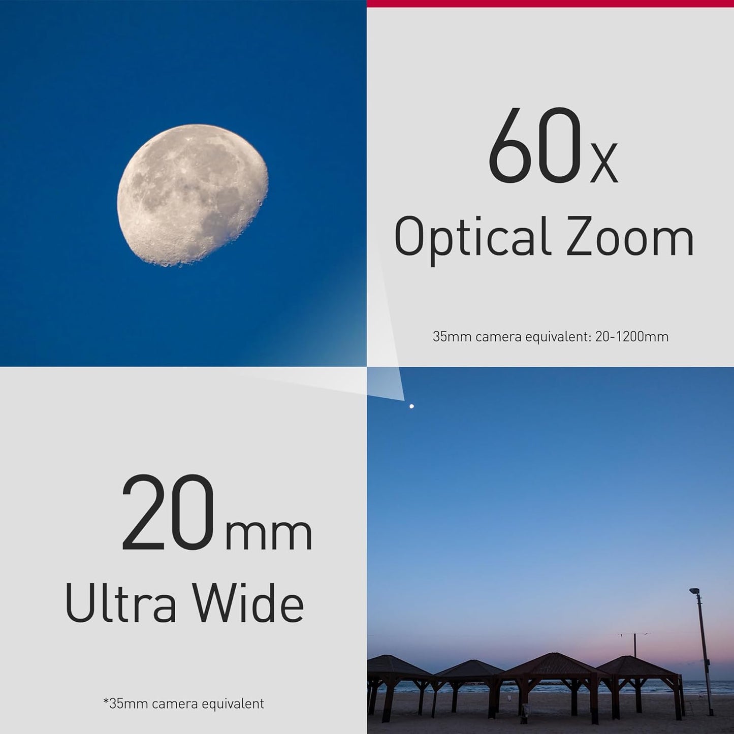 Panasonic LUMIX FZ80D - Cámara digital para apuntar y disparar, gra...