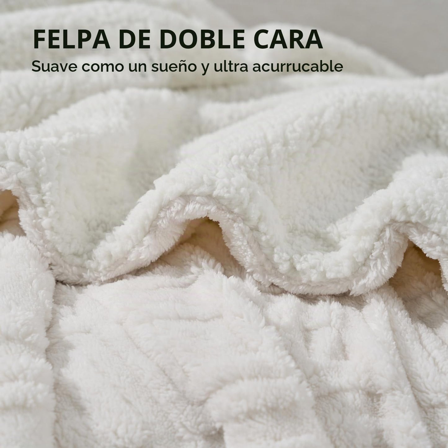 EverGrace Manta reversible de sherpa jacquard, 50 x 60 pulgadas, co...
