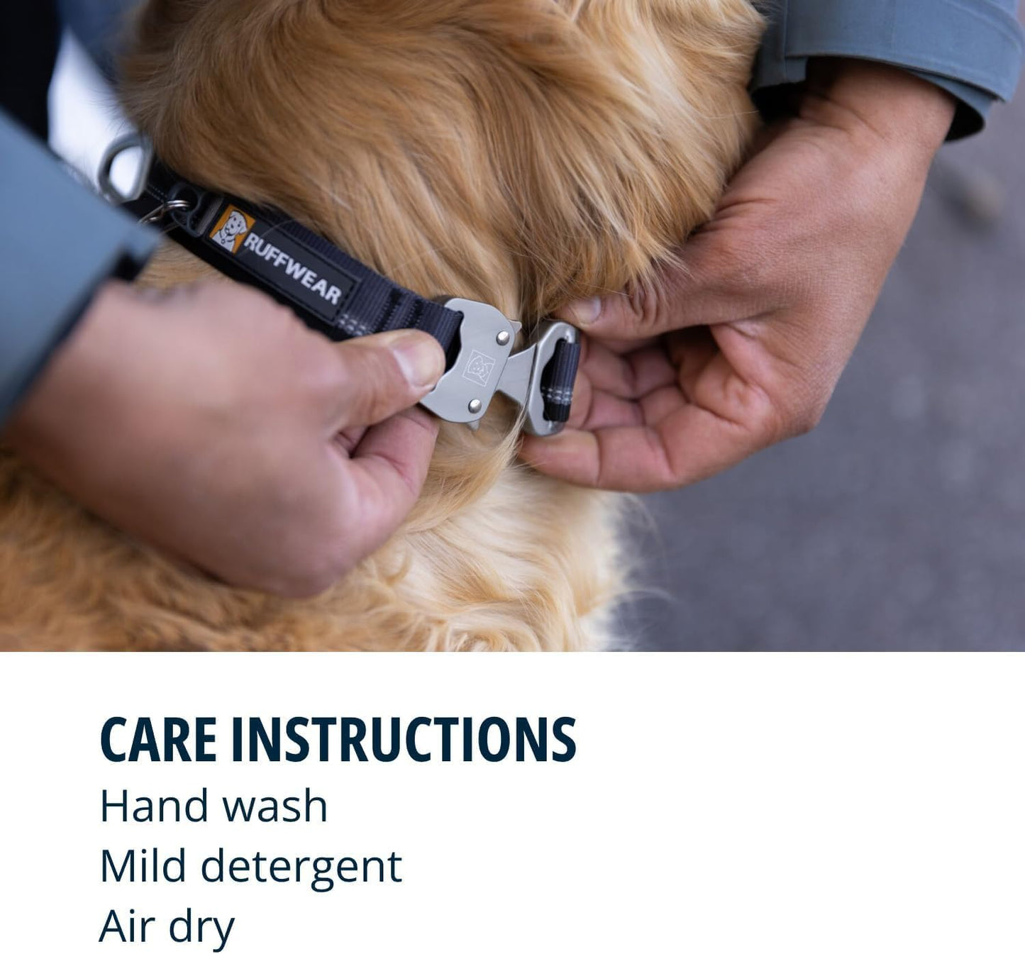 Ruffwear, collar de perro de cuerda superior, hebilla de metal, gri...