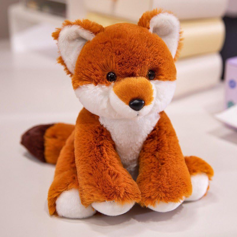 YUKOUQIAN Peluche de zorro de 8 pulgadas para niñas y niños, Navida...