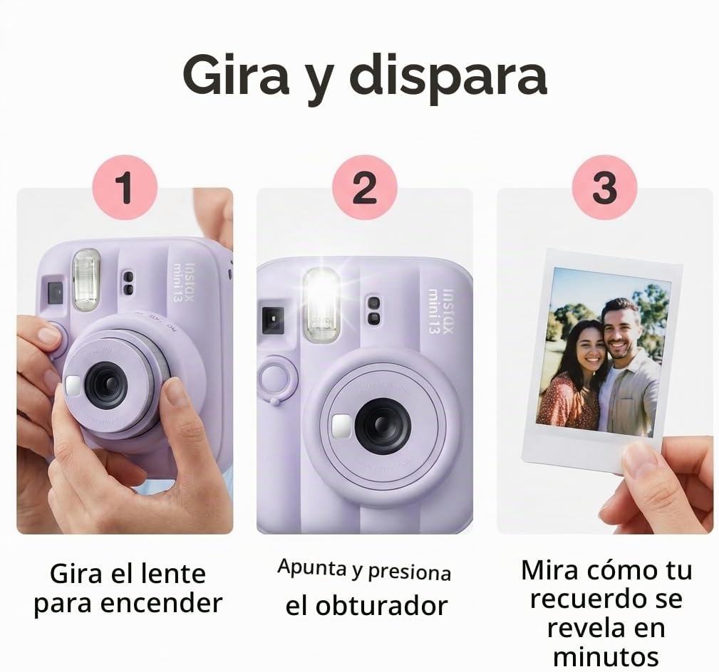 Fujifilm Instax Mini 13 - Cámara instantánea verde laguna + paquete...