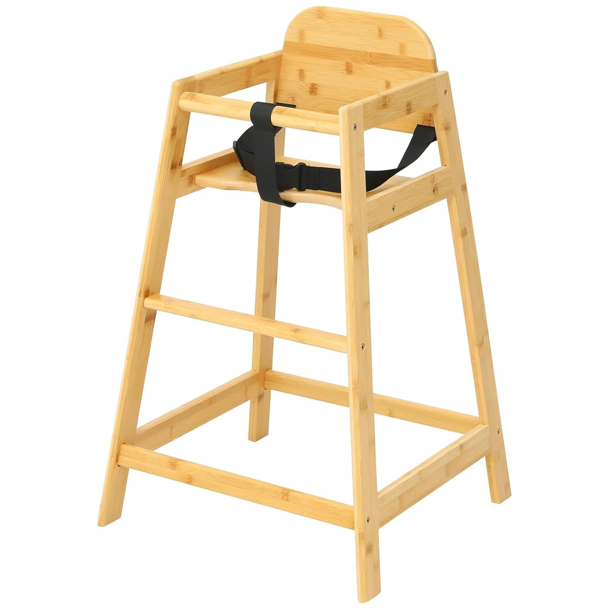 Silla alta de bambú 2026 para restaurante de bebés y niños pequeños...