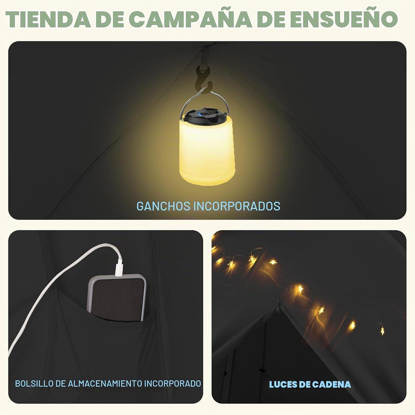 Tienda de campaña con cama individual para niños y adultos, tiendas...