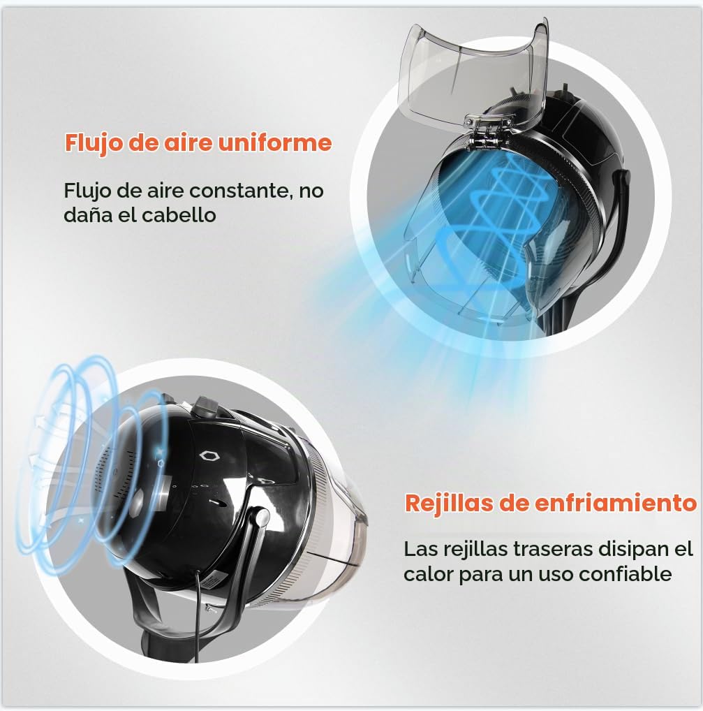 TASALON Soporte profesional con capucha para secador de pelo con te...