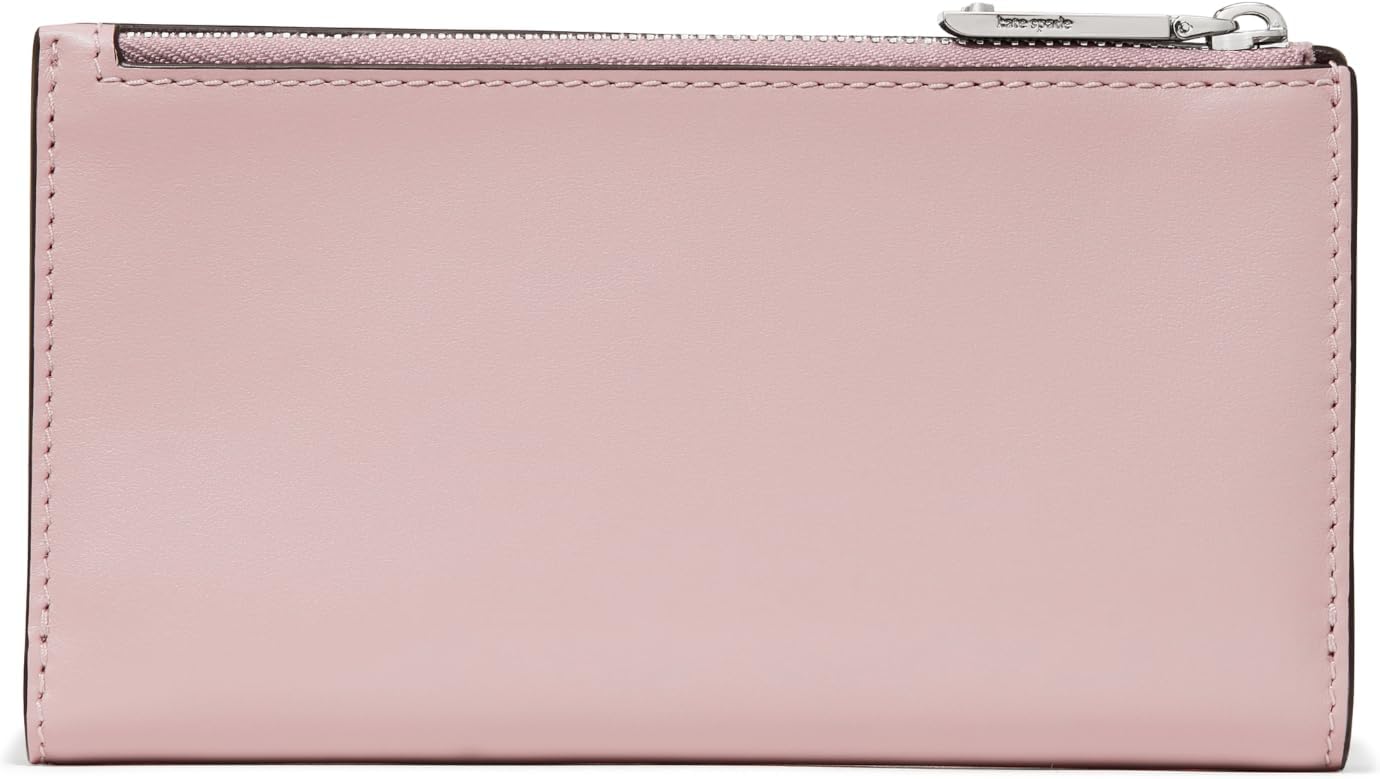 kate spade new york Billetera clásica de cuero liso mediano, Pétalo...