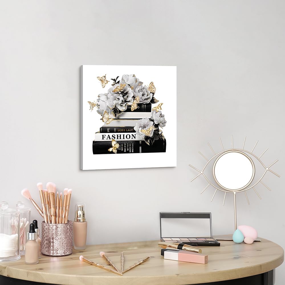 Dream Land Libros de moda Arte de pared de flores: imagen apilada d...