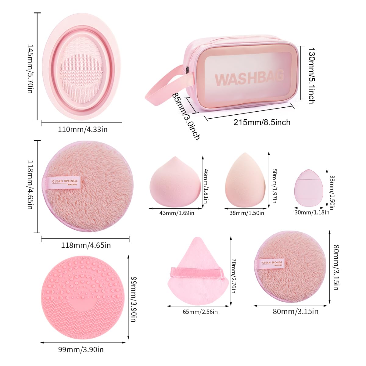 MAANGE Juego de 49 Brochas de Maquillaje, Set de Herramientas de Ma...