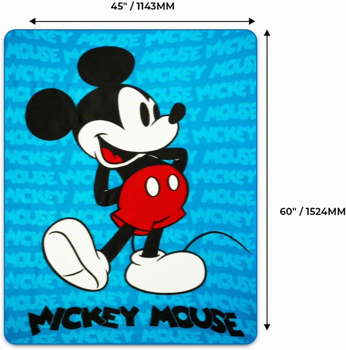 Disney Juego de manta de forro polar de Mickey Mouse - Paquete con...