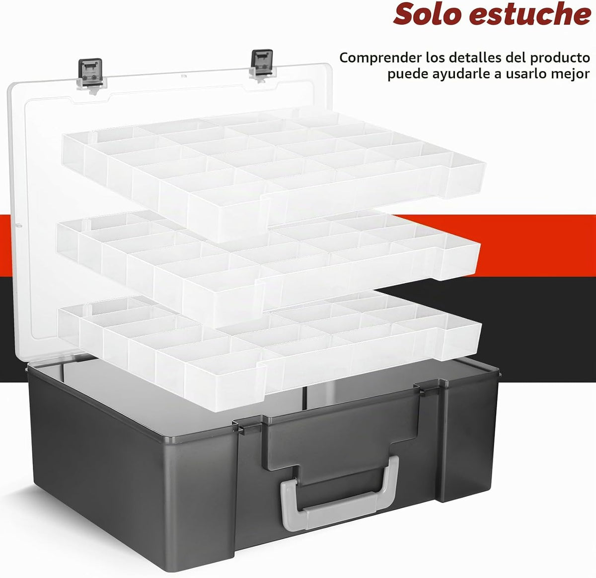 RHCOM Organizador de juguetes. 72 compartimentos. Caja de almacenam...