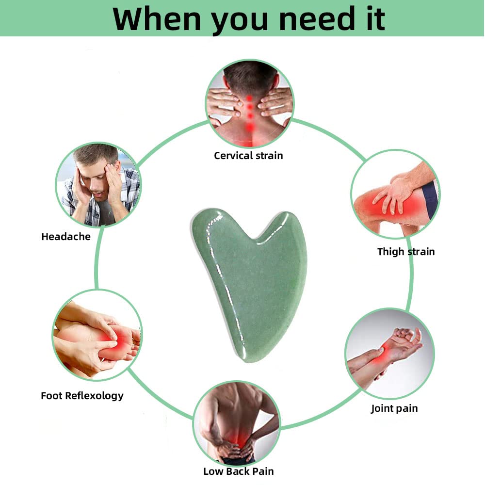 TOP SEWING Gua Sha - Herramientas faciales para masaje de mandíbula...