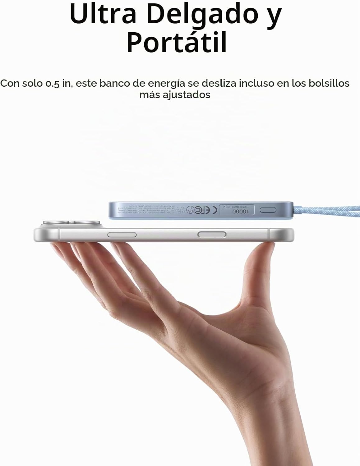 UGREEN Magflow Air Qi2 - Banco de energía magnético de 10000 mAh, c...