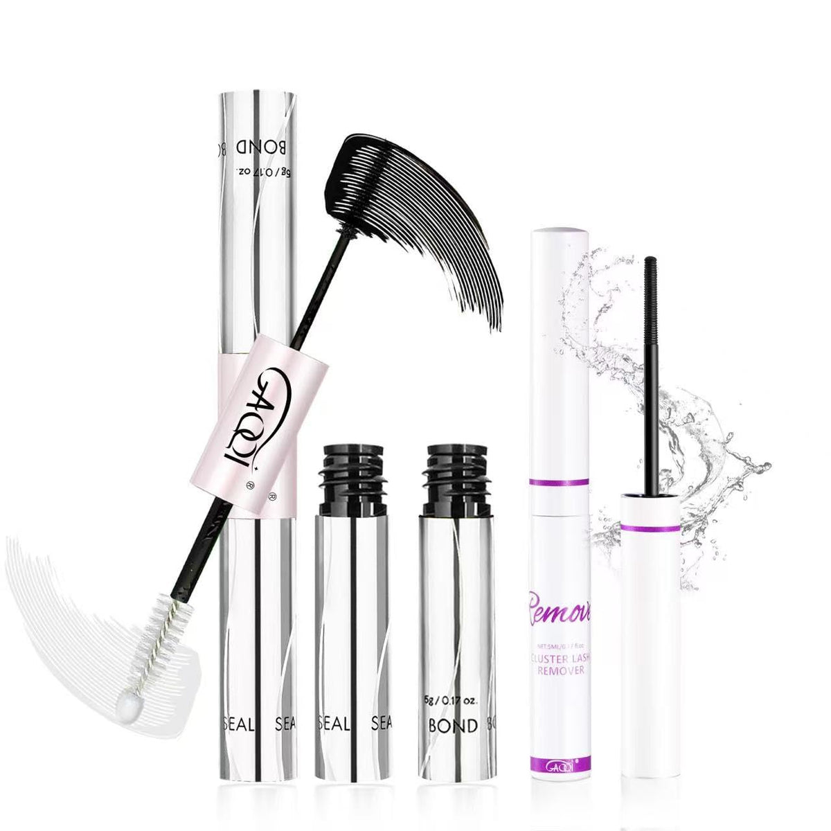 GAQQI Lash Bond and Seal + Remover, pegamento de racimo de pestañas...