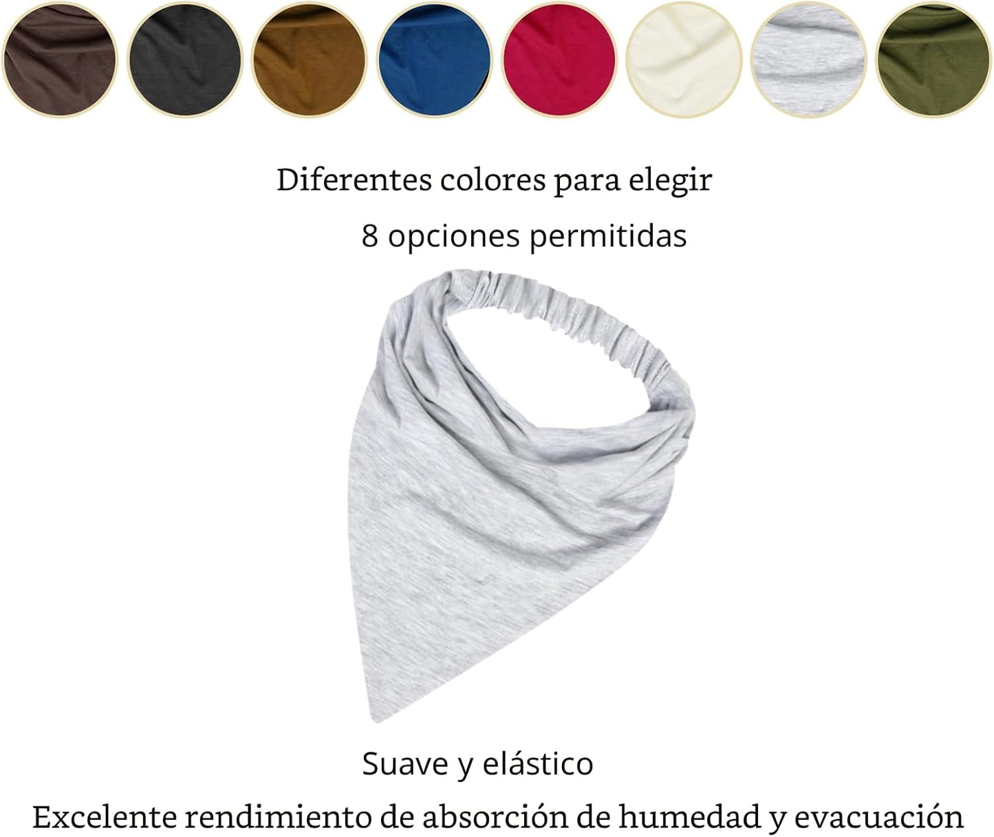 WOVOWOVO 8 unidades de diademas y bufandas para el cabello para muj...