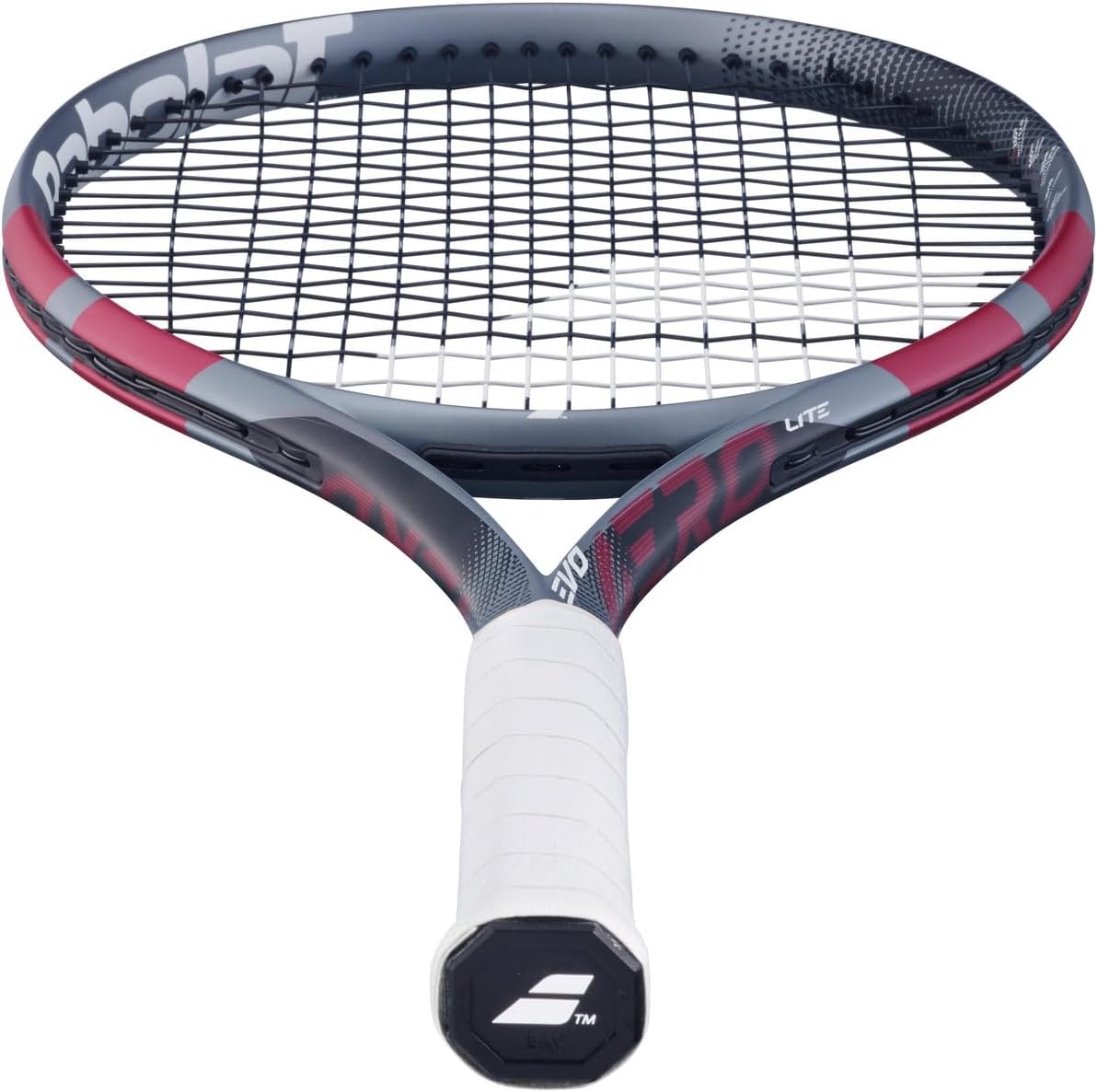 Babolat Evo Aero Lite - Raqueta de tenis de cuerda, gris\/rosa fram...