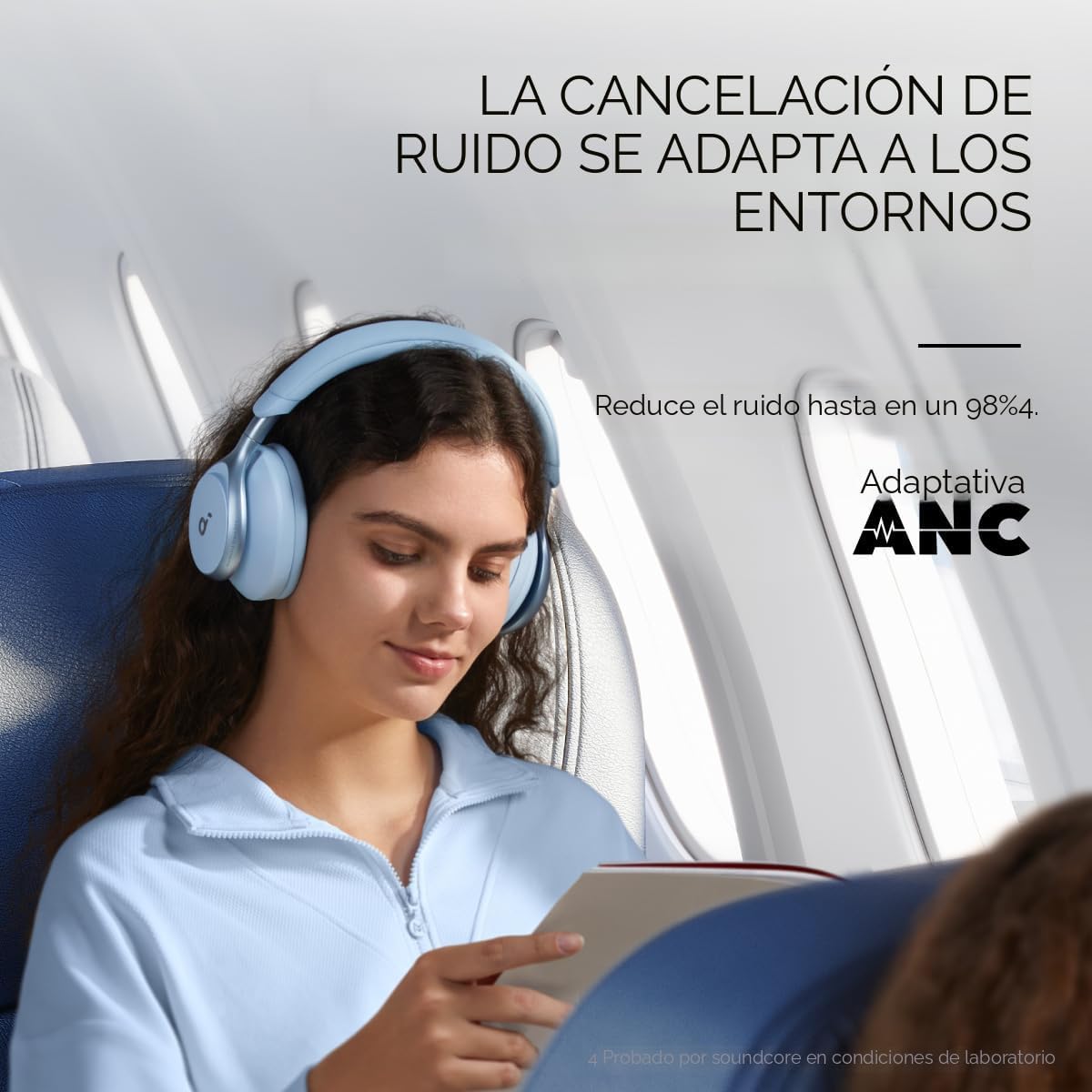 Soundcore by Anker, Space One, auriculares con cancelación activa d...
