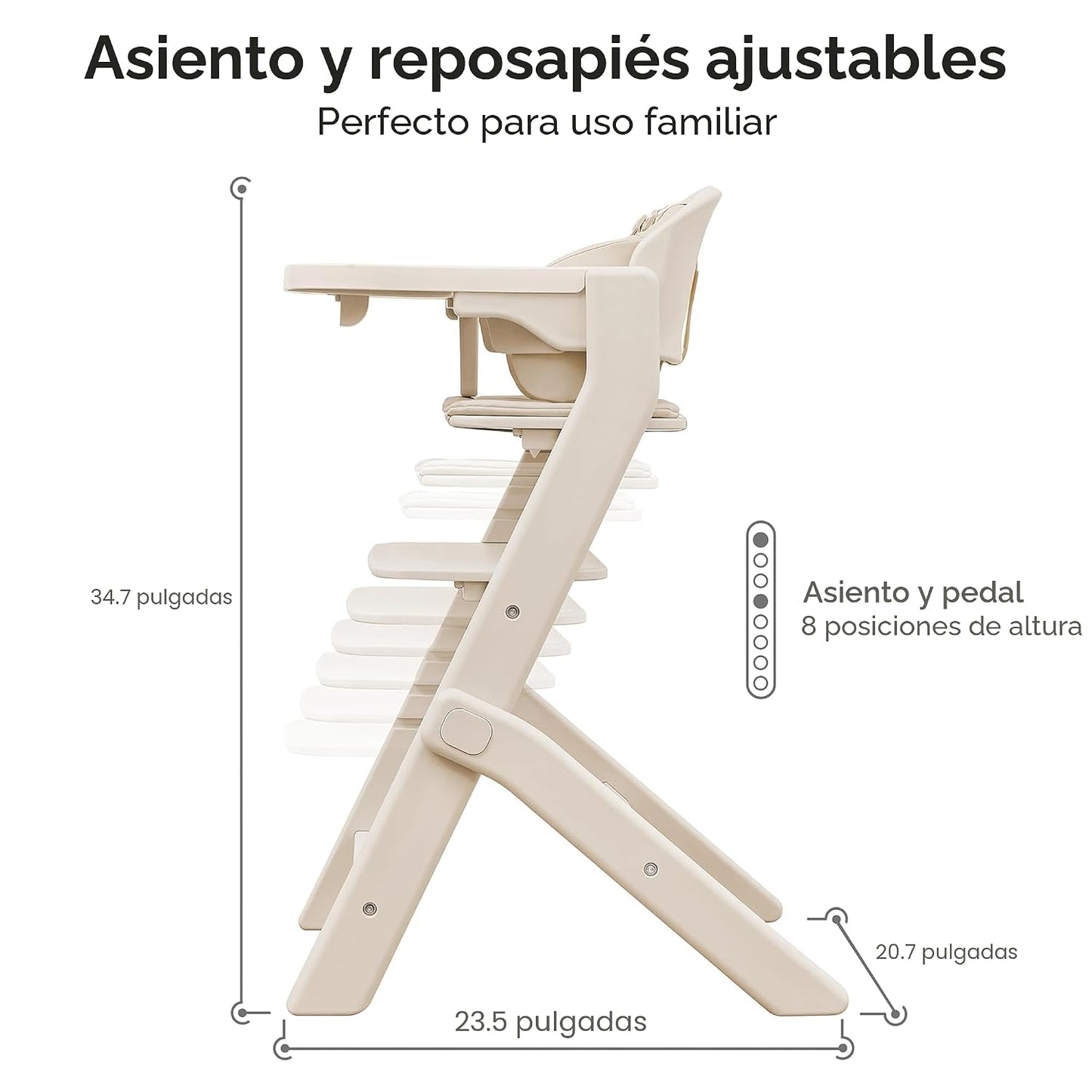 Obee Odee Trona de bebé totalmente lavable para bebés y niños peque...