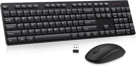 Combo de teclado y mouse inalámbrico, EDJO, teclado y mouse USB ina...