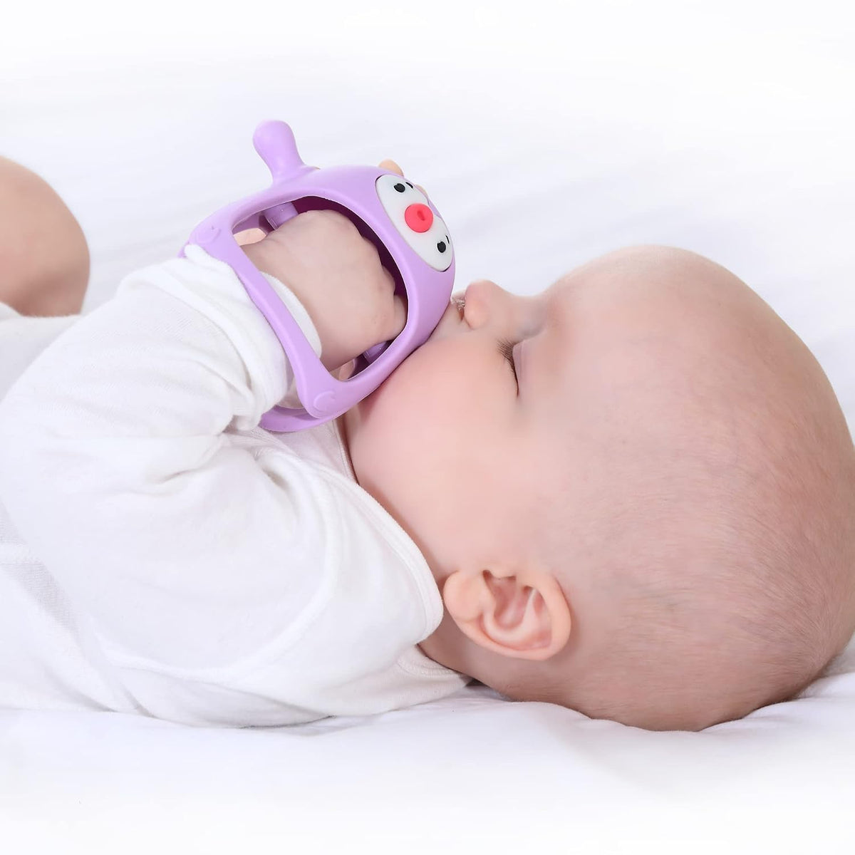Smily Mia Mordedores de pingüino, juguetes de dentición de silicona...