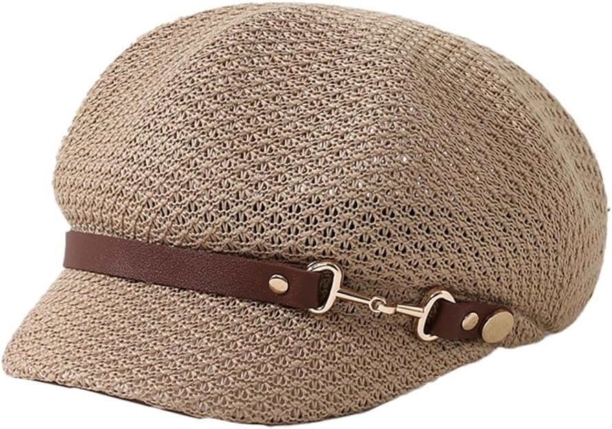 Gorra de periódico ligera de moda boina transpirable de malla para...