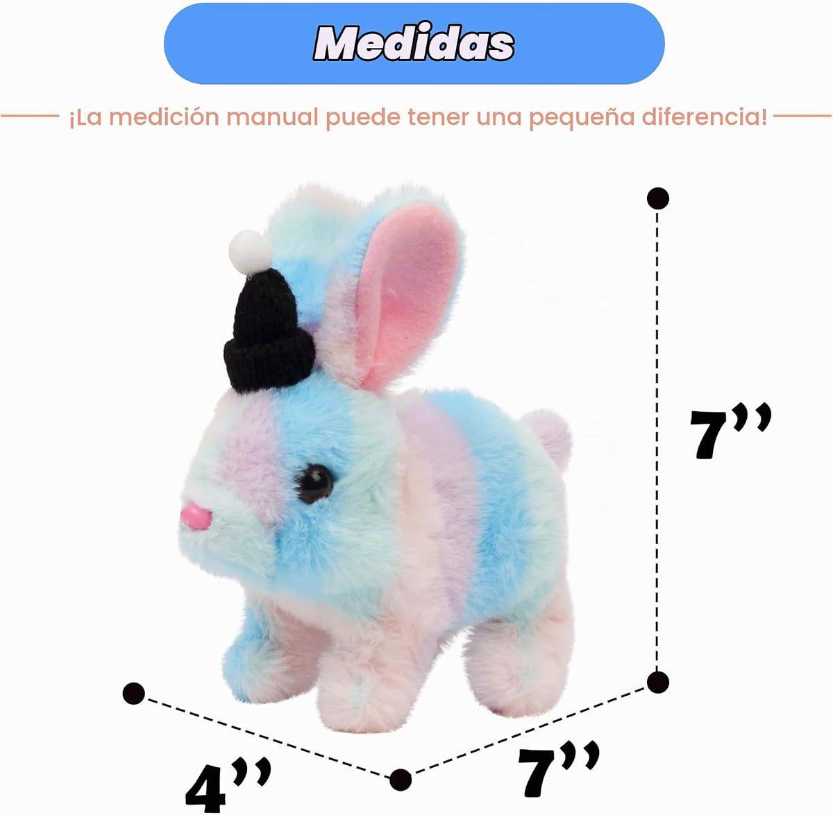 Hopearl - Juguete electrónico interactivo de peluche, con sonidos y...