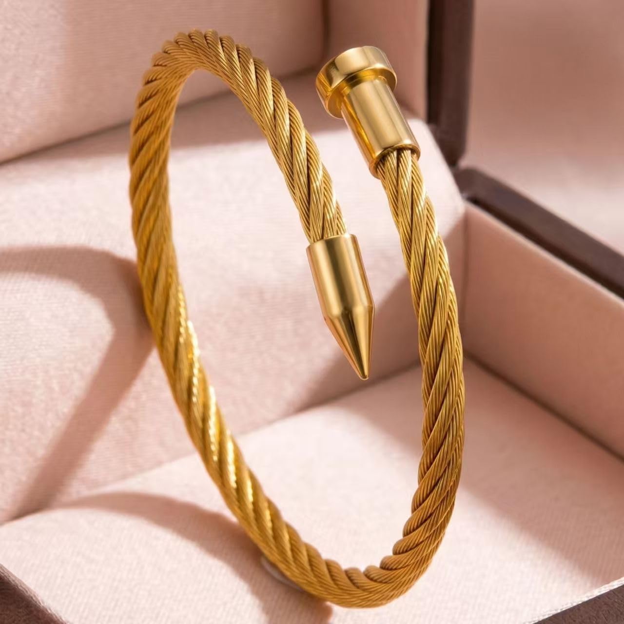 Ntutrxk Pulseras de oro para mujer - 4 piezas\/3 piezas, juego de p...