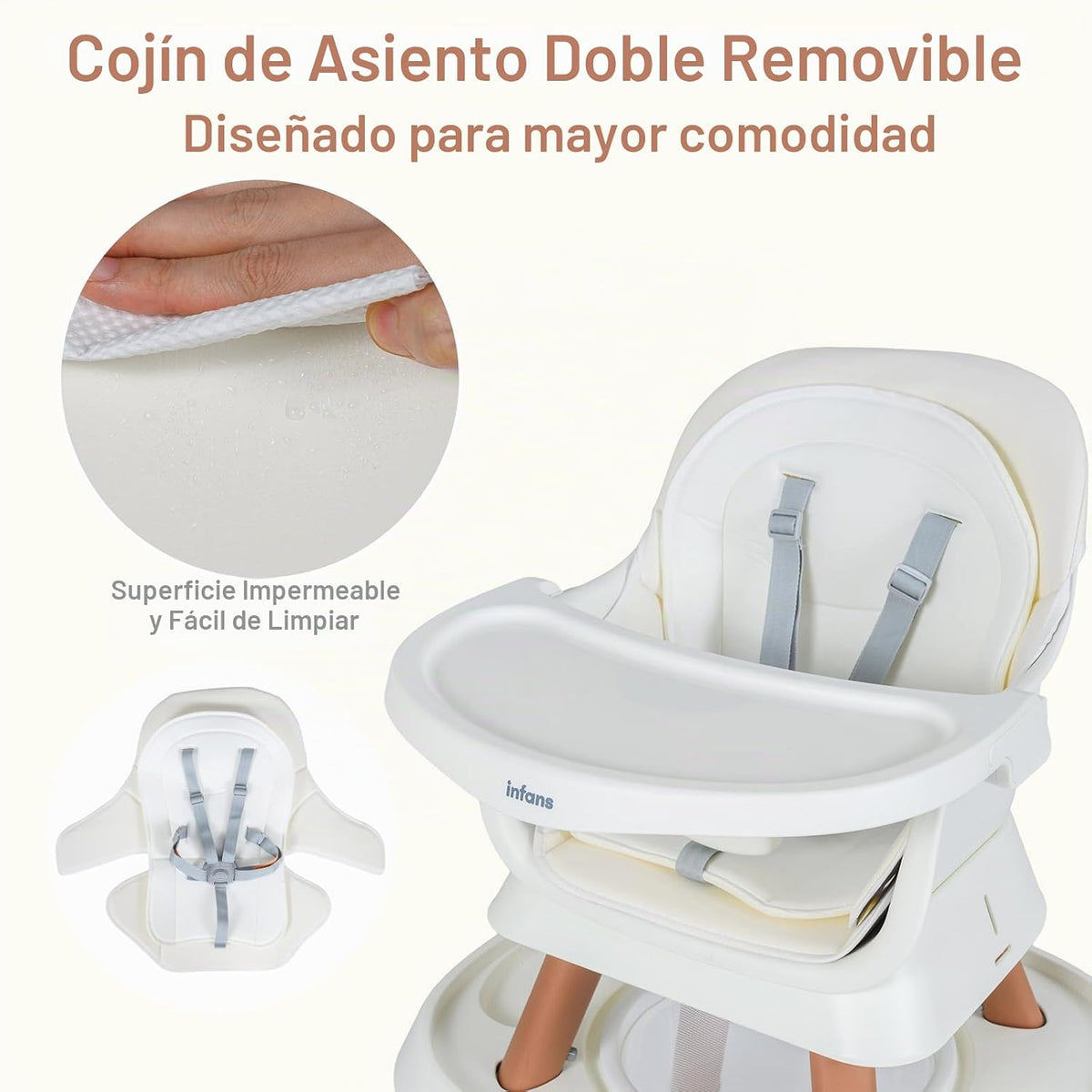 INFANS Silla Alta 9 en 1, Silla Alta Convertible para Bebés y Niños...