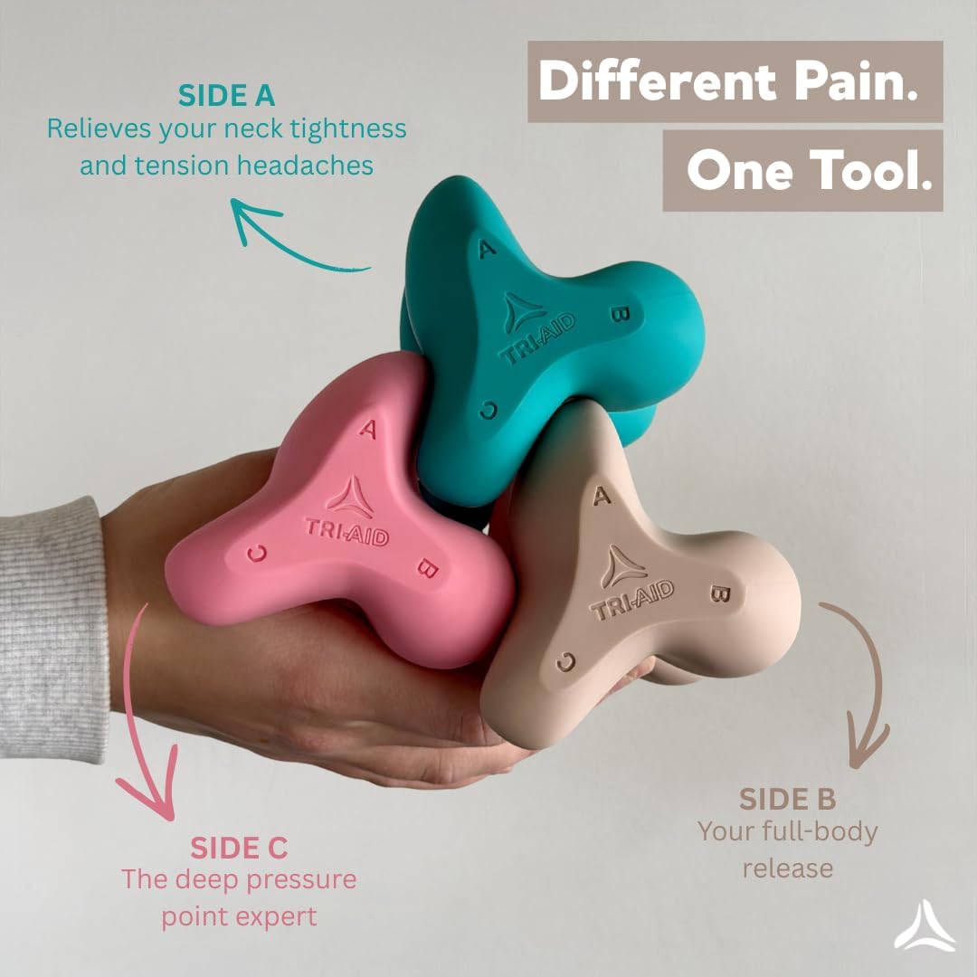 Tri-Aid Masajeador de punto gatillo para aliviar el dolor de cuello...