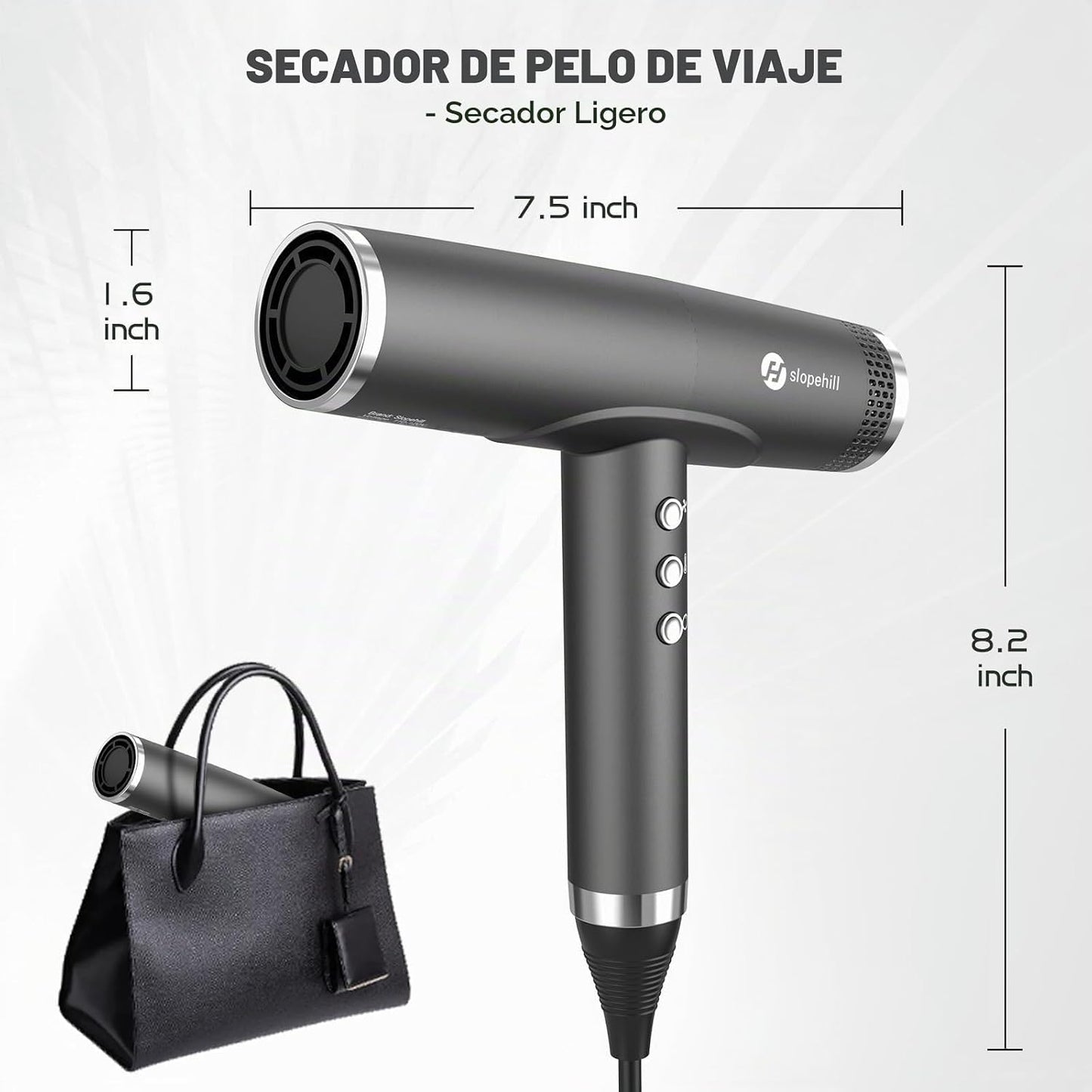 slopehill Secador de Pelo Profesional Iónico con Difusor - Ligero,...