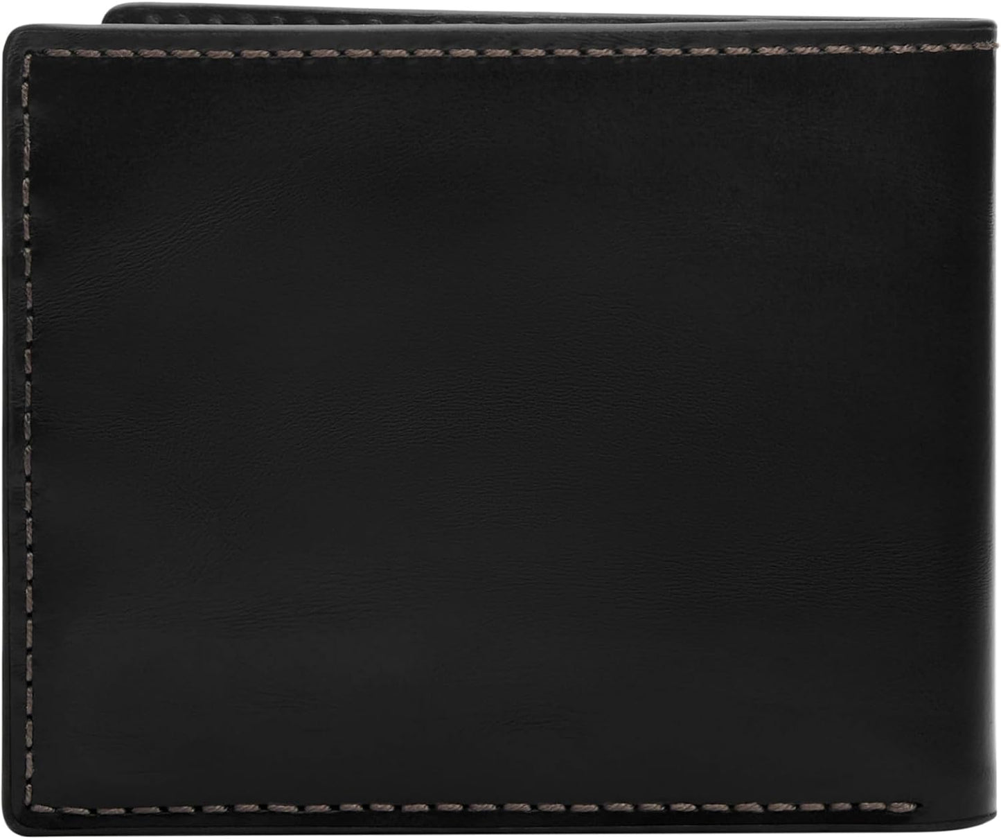 Fossil - Cartera de cuero plegable para hombre Hayes con ventana ab...