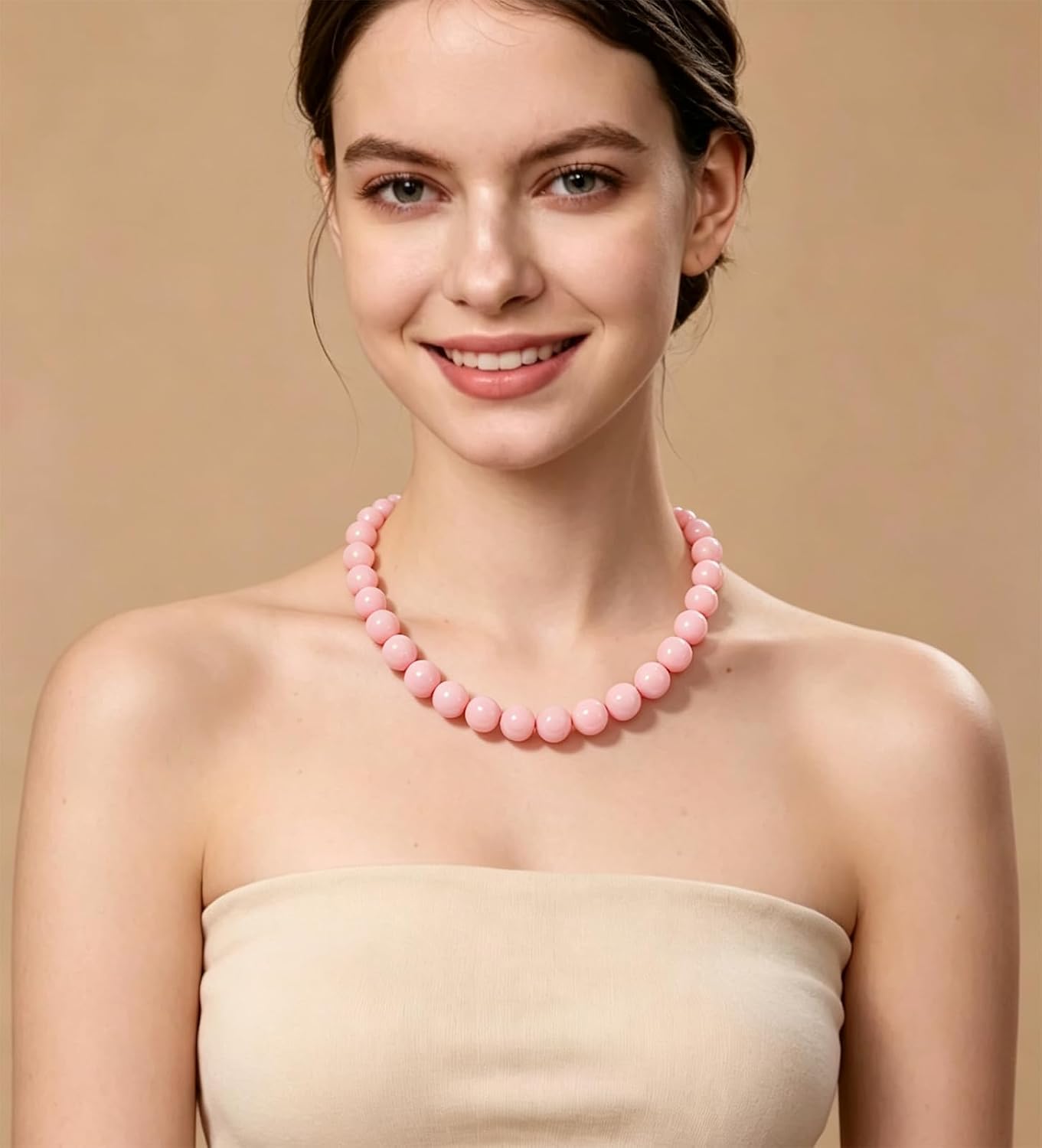 Lsljilidzsw Collar de cuentas gruesas para mujer, 0.631 pulgadas, c...