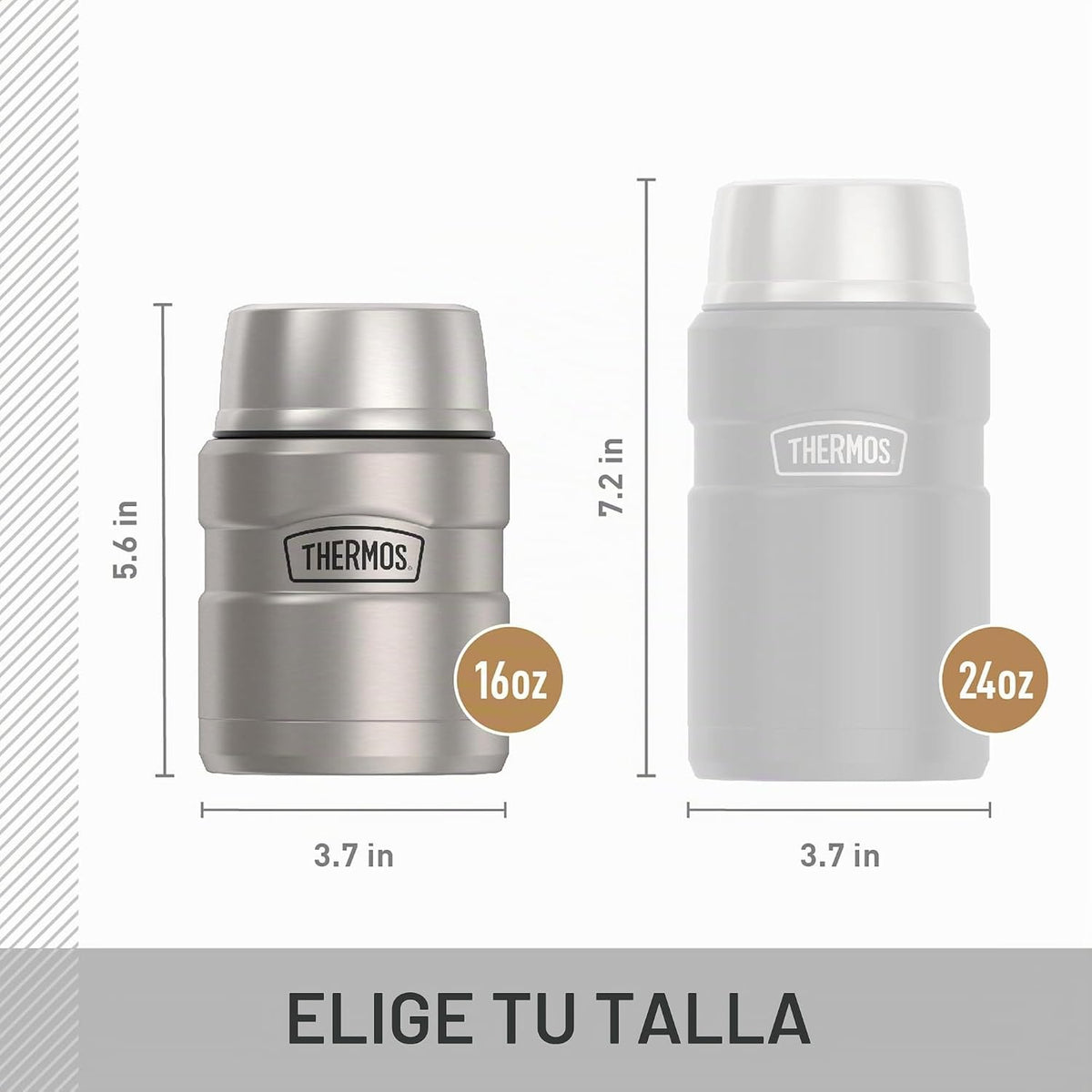 THERMOS Stainless King - Tarro de alimentos aislado al vacío con cu...