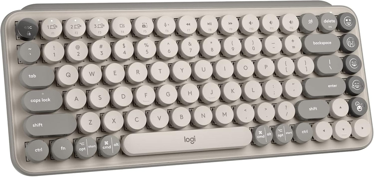 Logitech Teclado mecánico inalámbrico POP Keys con teclas Emoji - N...