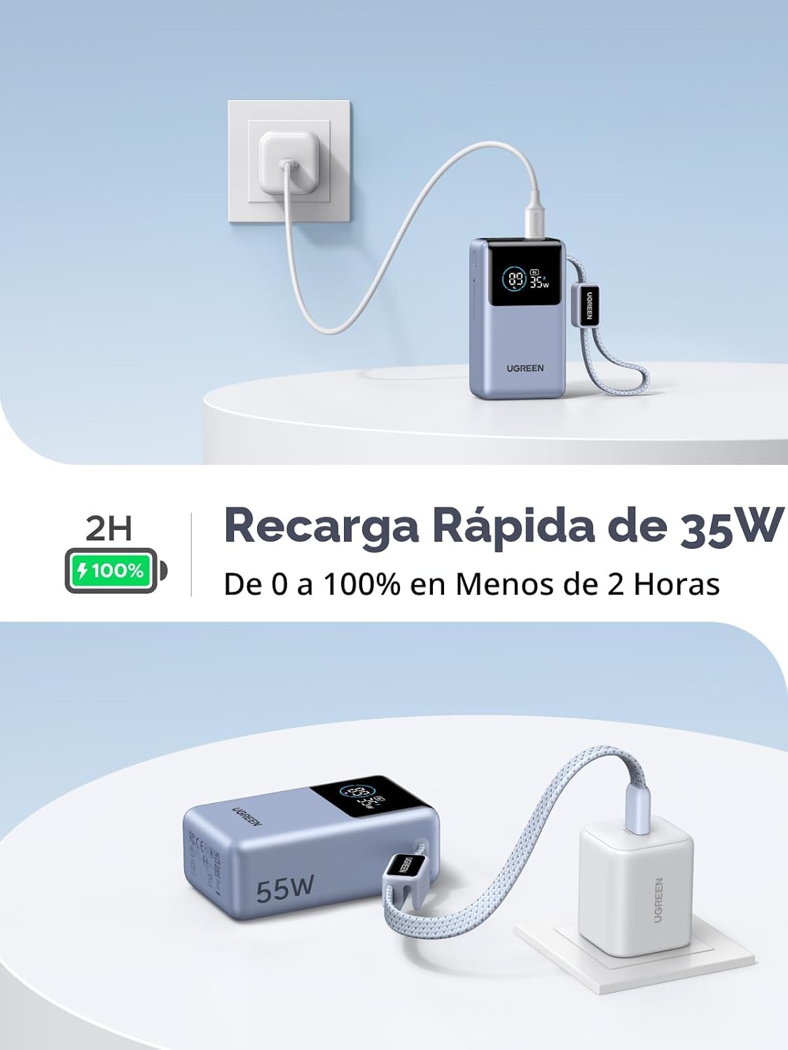 UGREEN Nexode Pro 10000mAh 45W Mini banco de energía para iPhone 17...