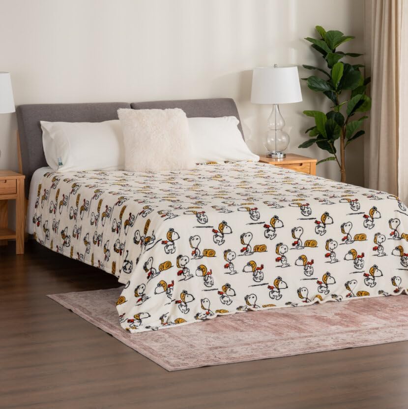 Berkshire Blanket Peanuts® VelvetLoft® - Manta de felpa de Snoopy c...