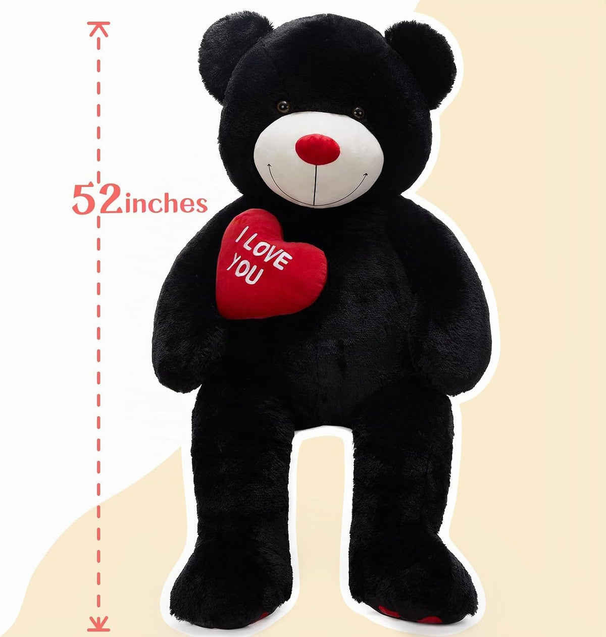 BENINY Oso de peluche gigante de 4.3 pies, oso de peluche grande de...