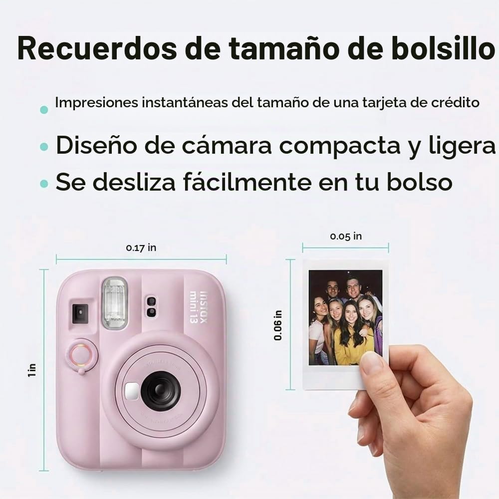 Cámara instantánea Fujifilm Instax Mini 13 Candy Pink con película...