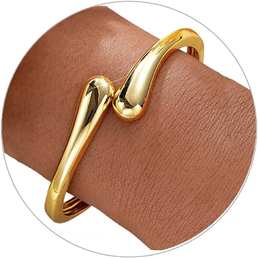 MTINAPS Brazalete de oro para mujeres y adolescentes, pulsera de mo...