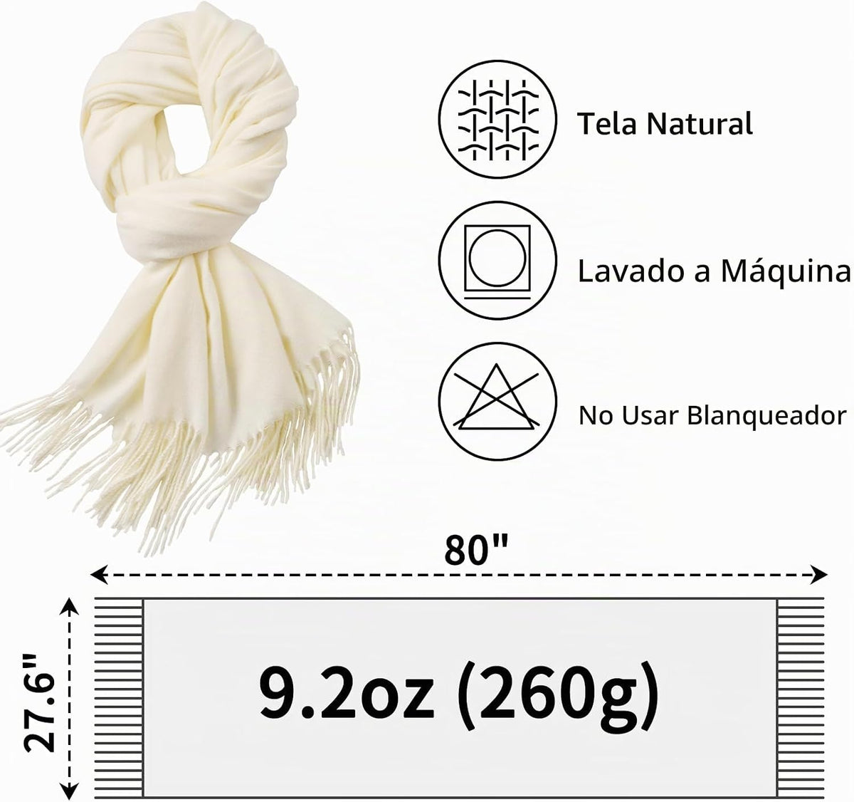 Premillow Bufanda de invierno para mujer, chal de pashmina, bufanda...