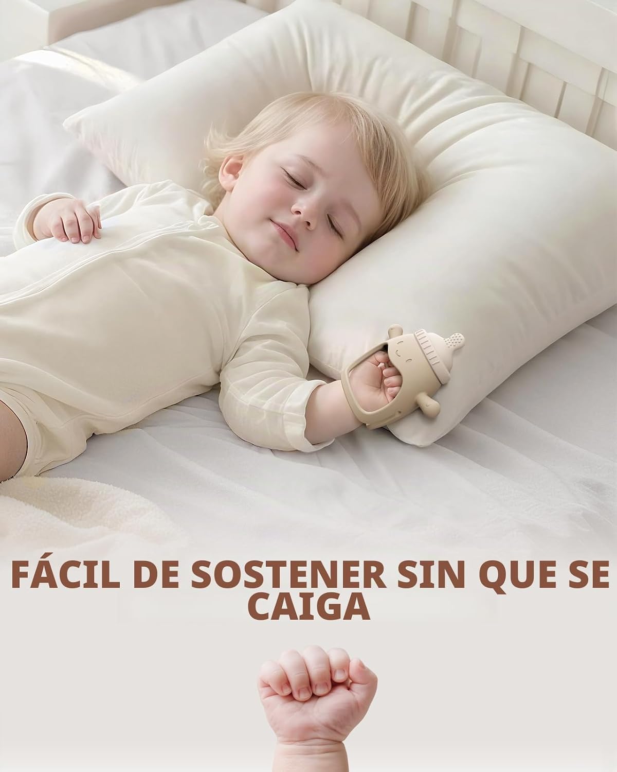 Paquete de 2 manoplas de dentición de silicona para bebés de más de...