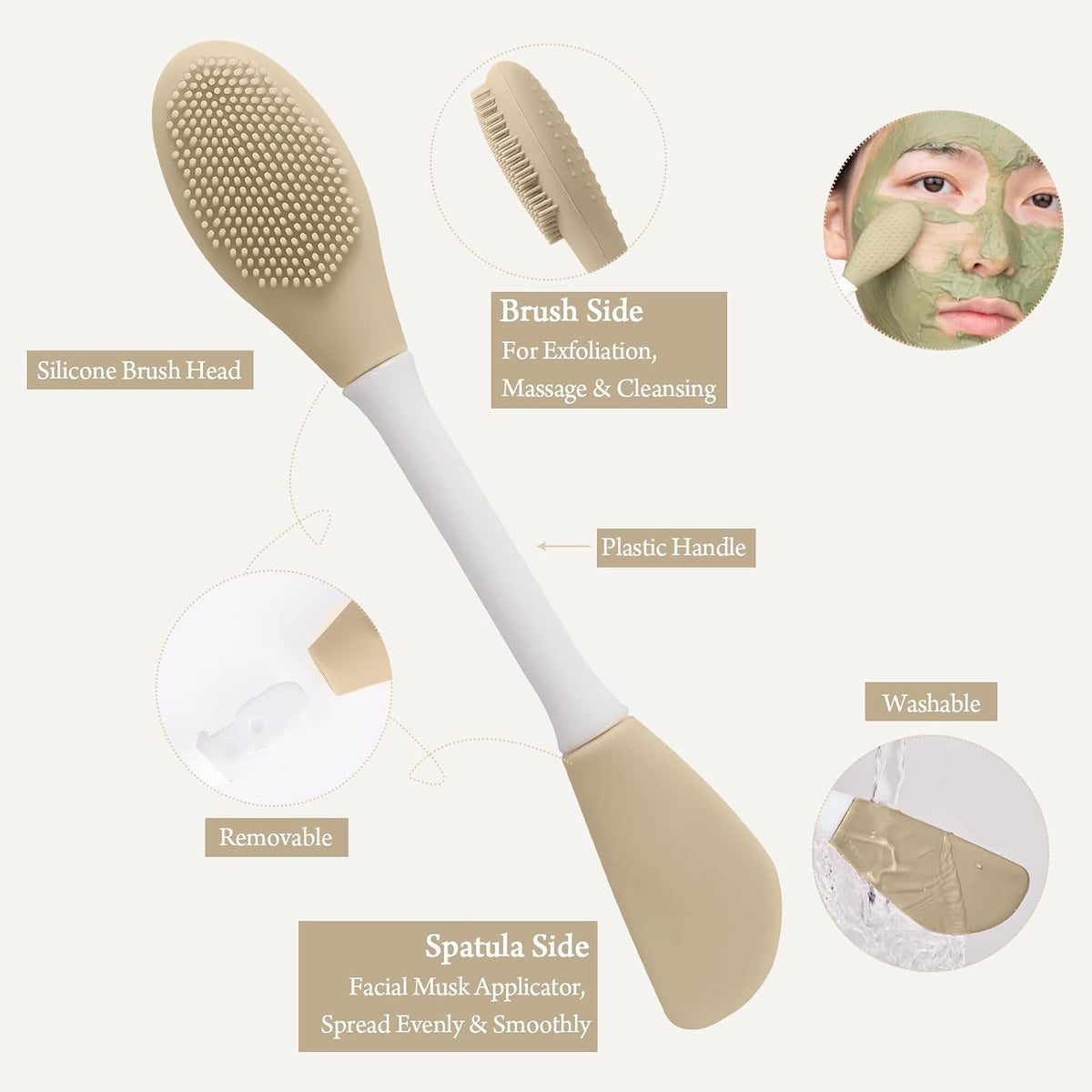 Real Perfection Gua Sha Herramientas faciales Rodillo facial para a...