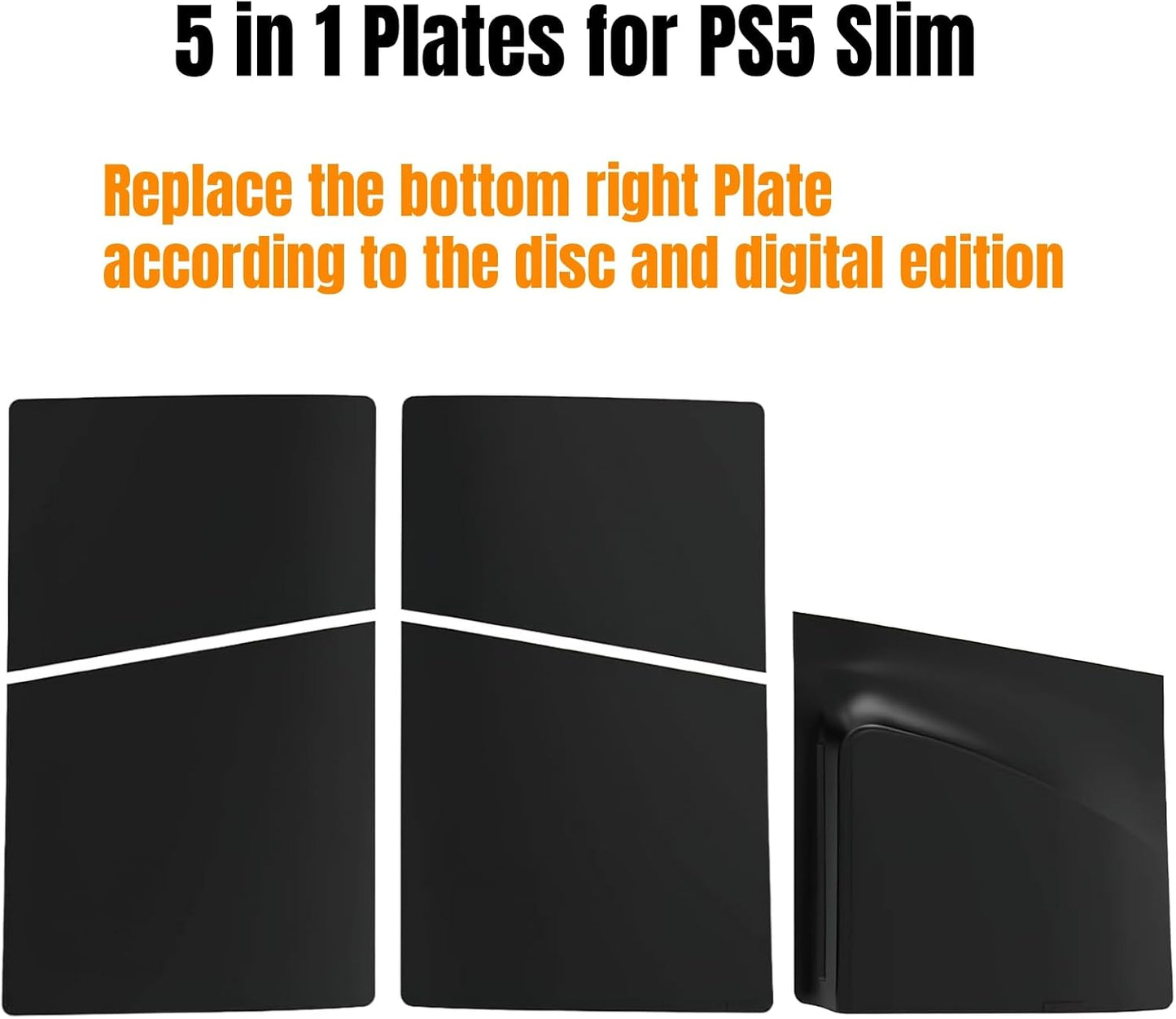 5 placas faciales para PS5 Slim Disc y edición digital, accesorios...