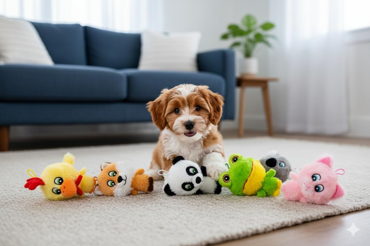 Multipet Knobby Noggins - Juguete de peluche para perros de 2.5 pul...
