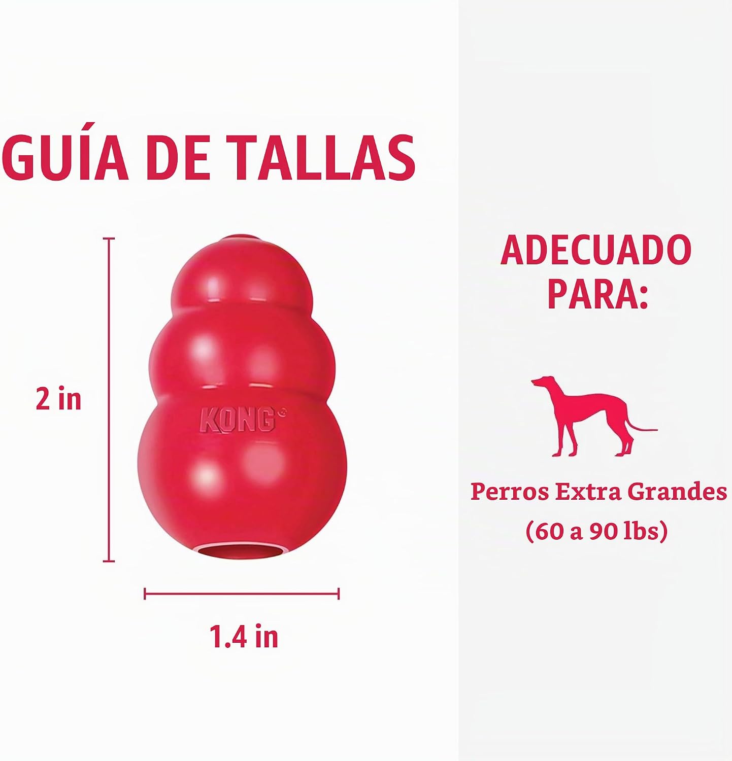 Juguete masticable clásico KONG para perros - Juguete para buscar y...
