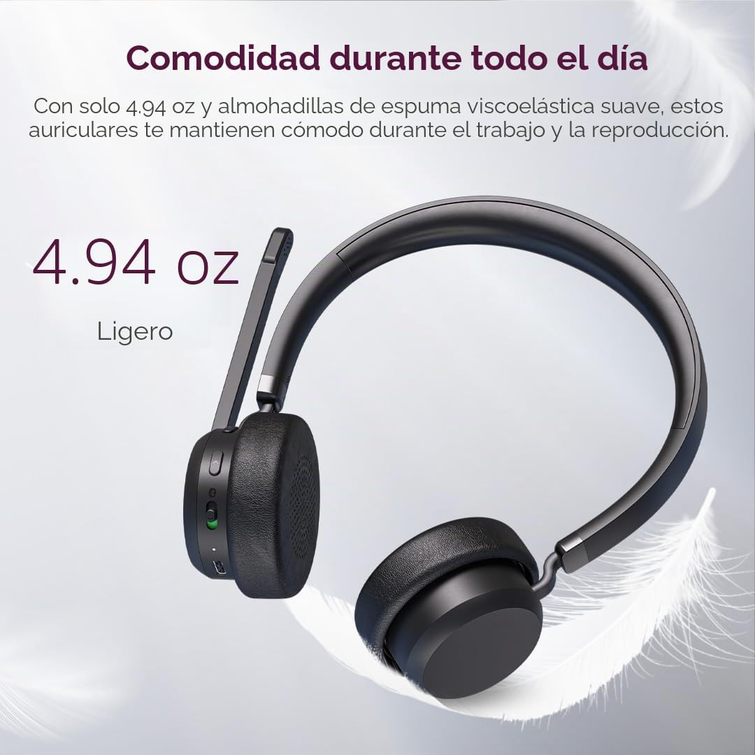 Lenovo - Auriculares inalámbricos VoIP certificados para Teams, con...