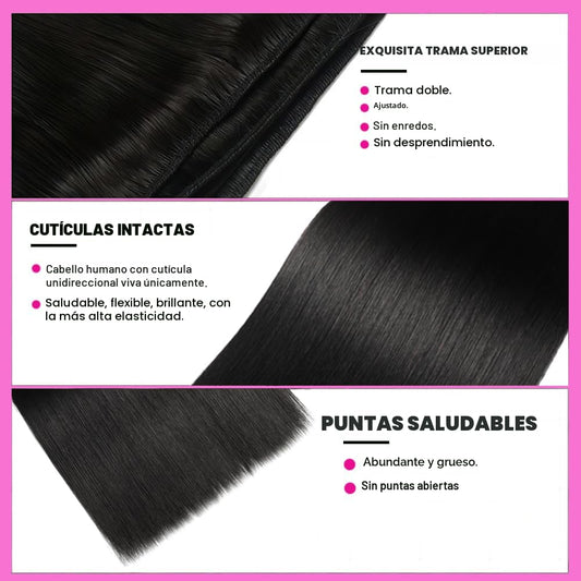 12A paquetes de cabello humano 20 22 24 pulgadas recto 3 paquetes a...