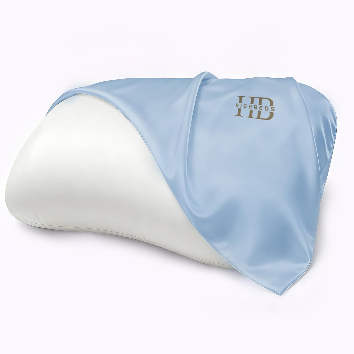 HighBeds Funda de almohada cervical para cuello - Azul-2 unidades