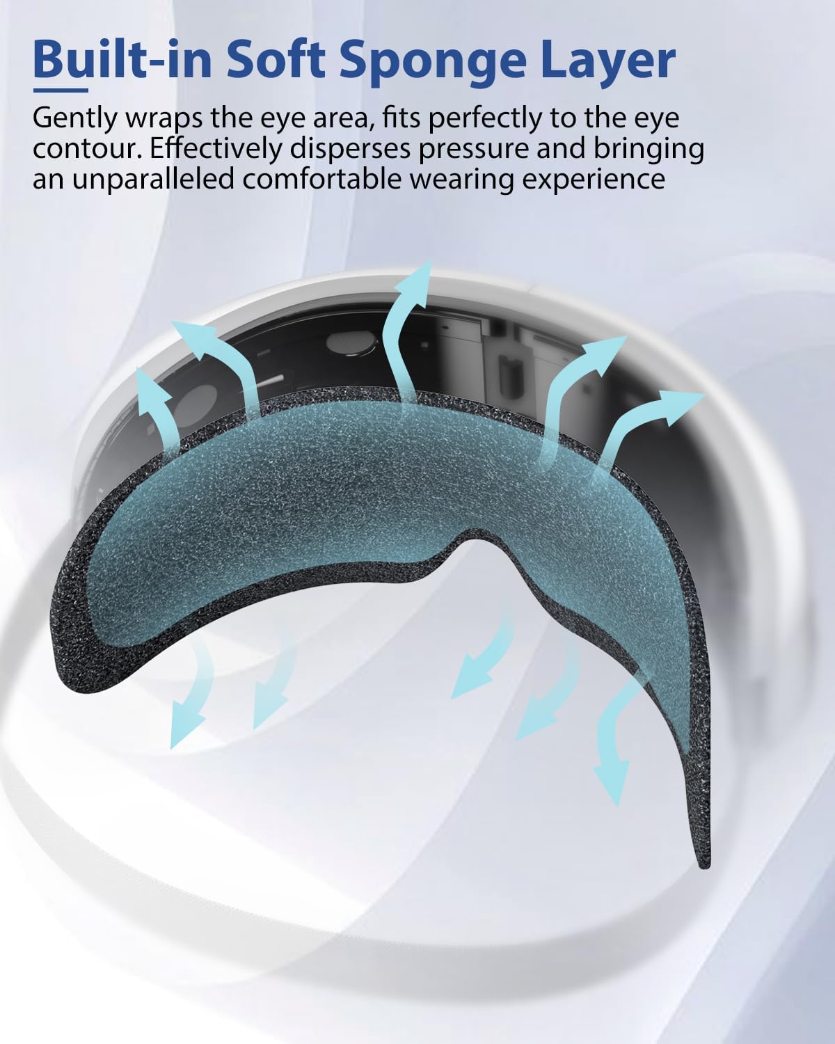 Masajeador de ojos con calor y música Bluetooth, regalos de cumplea...