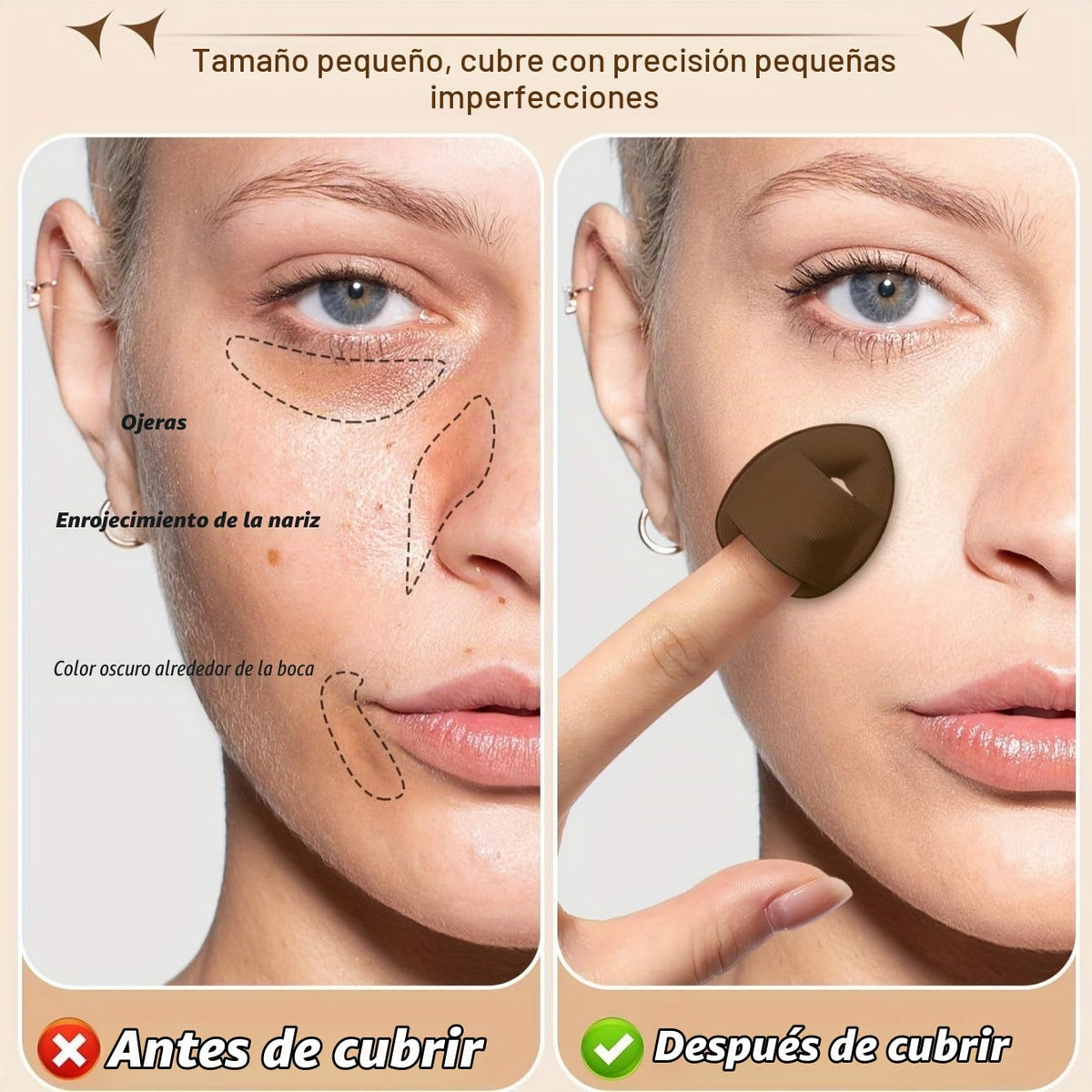 KUORYZAL Juego de brochas de maquillaje marrón profesional, 47 piez...