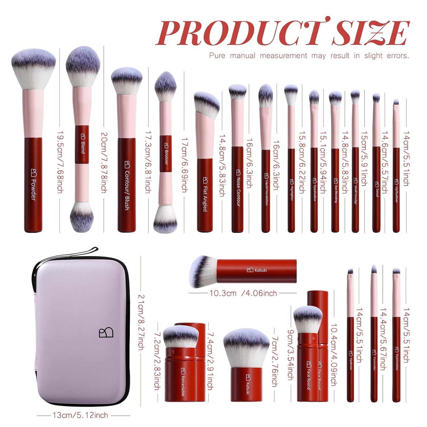 Kit de brochas de maquillaje BS-MALL \u2013 Herramientas profesiona...